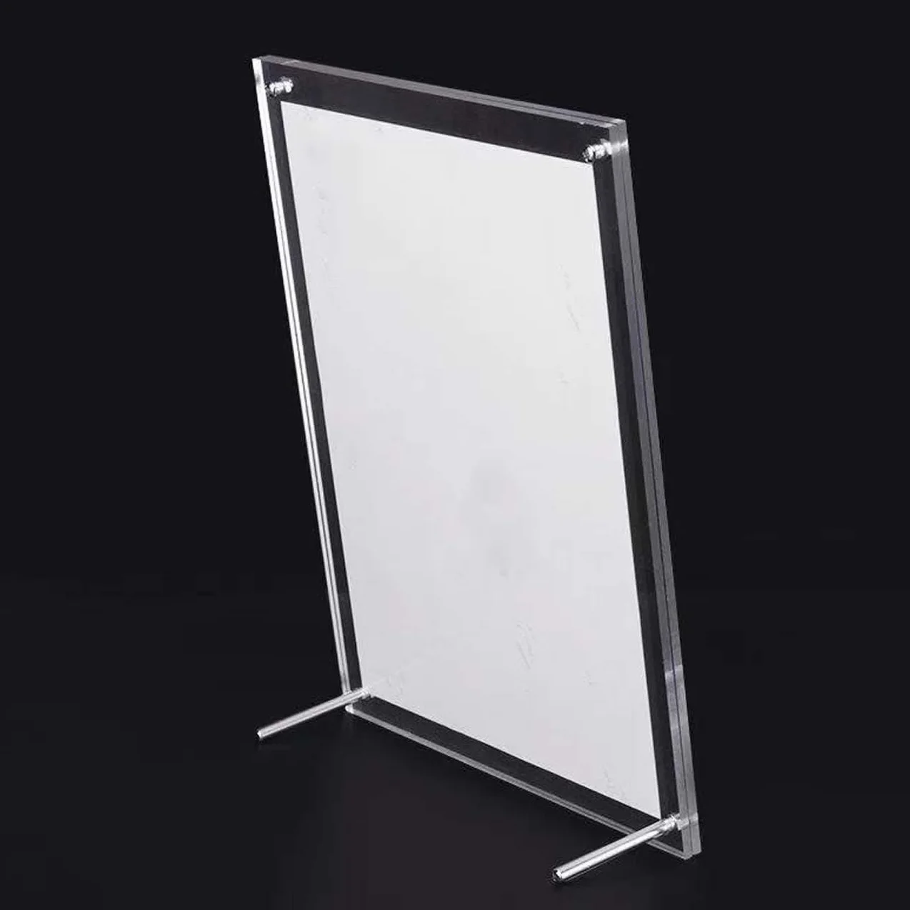 TUKA-i-AKUT TKD9400-A4-5x Lot de 5 cadres en acrylique double panneau transparent pour photos, documents, affiches, brochures certifiées