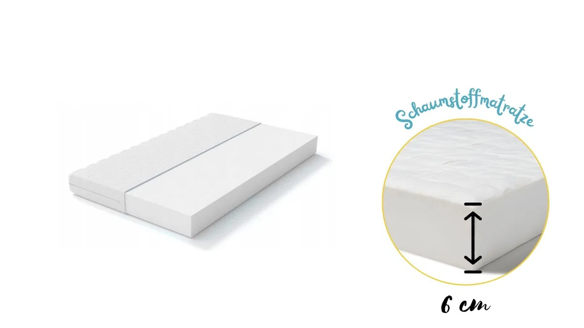 Happy Babies Happy - Lit pour enfant, avec protection anti-chute et tiroir de lit, pour fille, 160 x 80 cm, avec matelas de 80 x 160 cm, blanc et rose