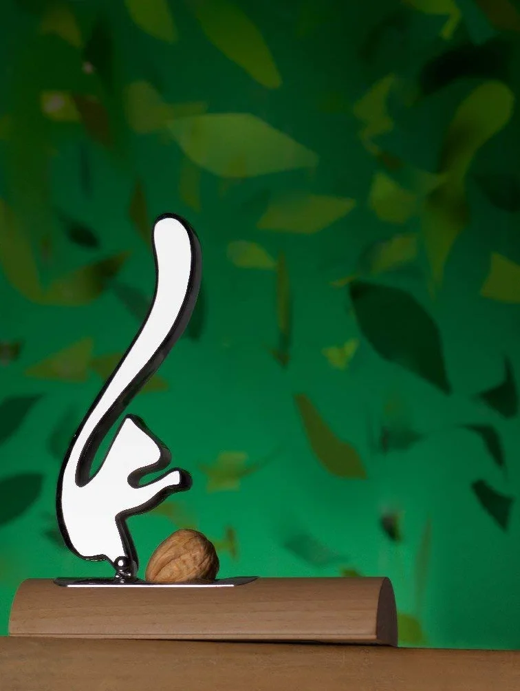 Alessi AB13 Scoiattolo - Casse-Noix Design, en Acier Inoxydable 18/10 et Bois
