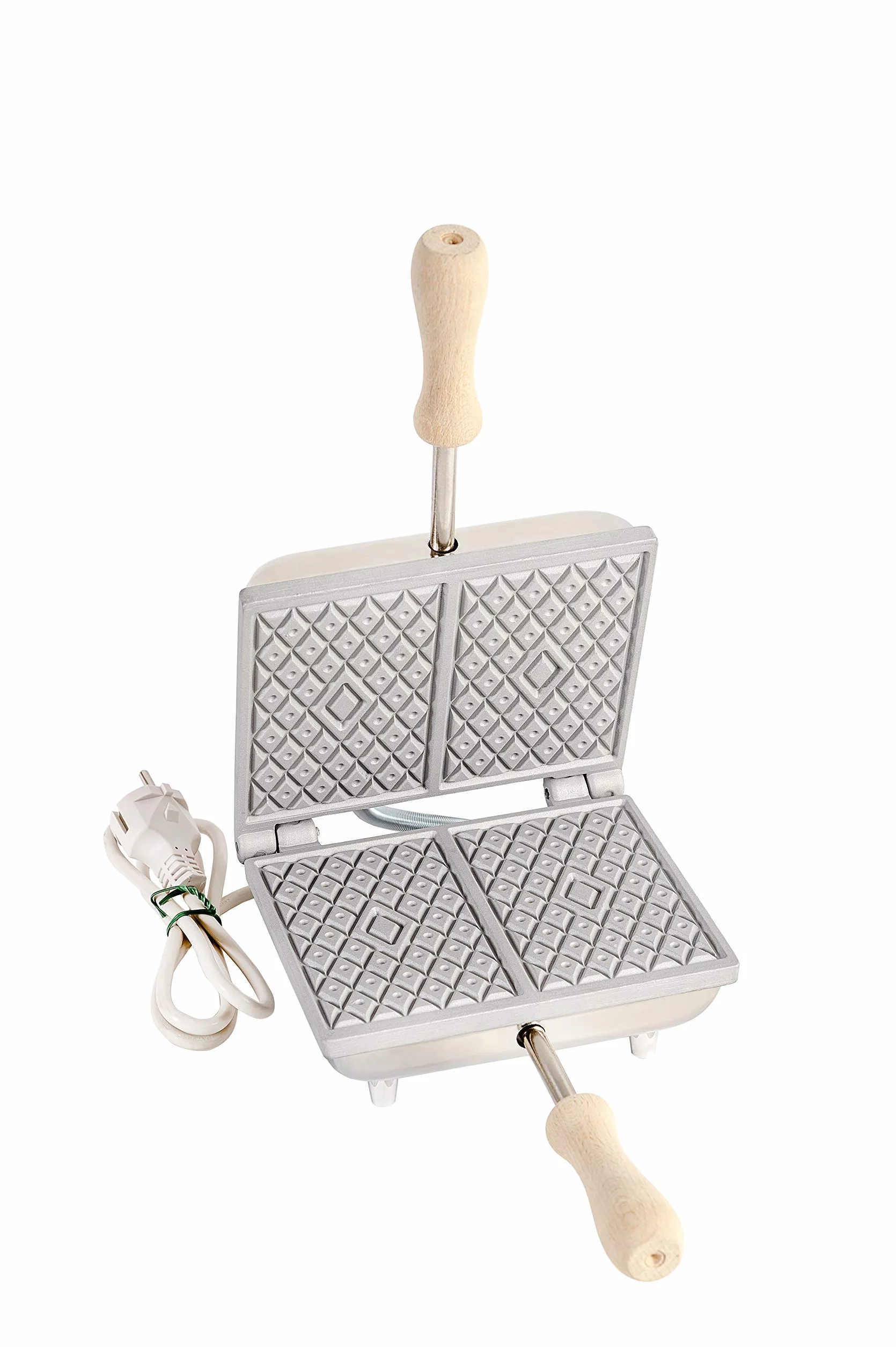 Lot de 2 boîtes à biscuits électriques pour Ferratelle et dosettes en aluminium rectangulaire fin