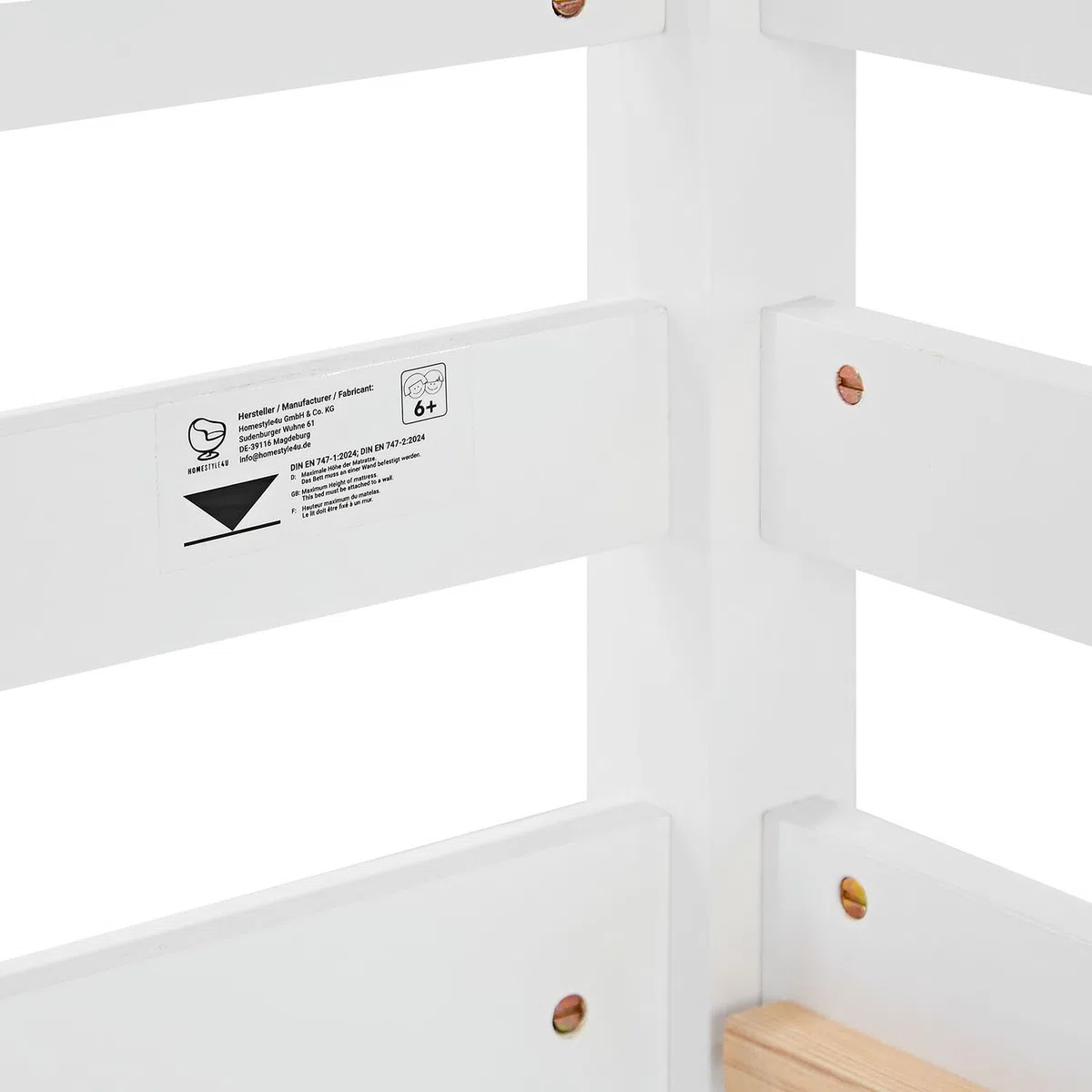Homestyle4u Lit mezzanine avec toboggan - 90 x 200 cm - Blanc - Pour fille - En pin massif - Avec rideau - Violet et beige - Échelle et protection contre les chutes