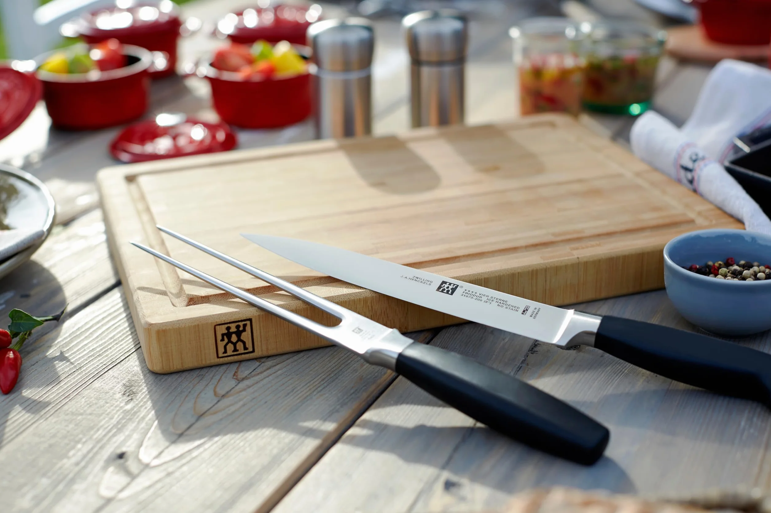 ZWILLING Fourchette à Viande, 18 cm, Acier Inoxydable Spécial, Manche Plastique, Noir