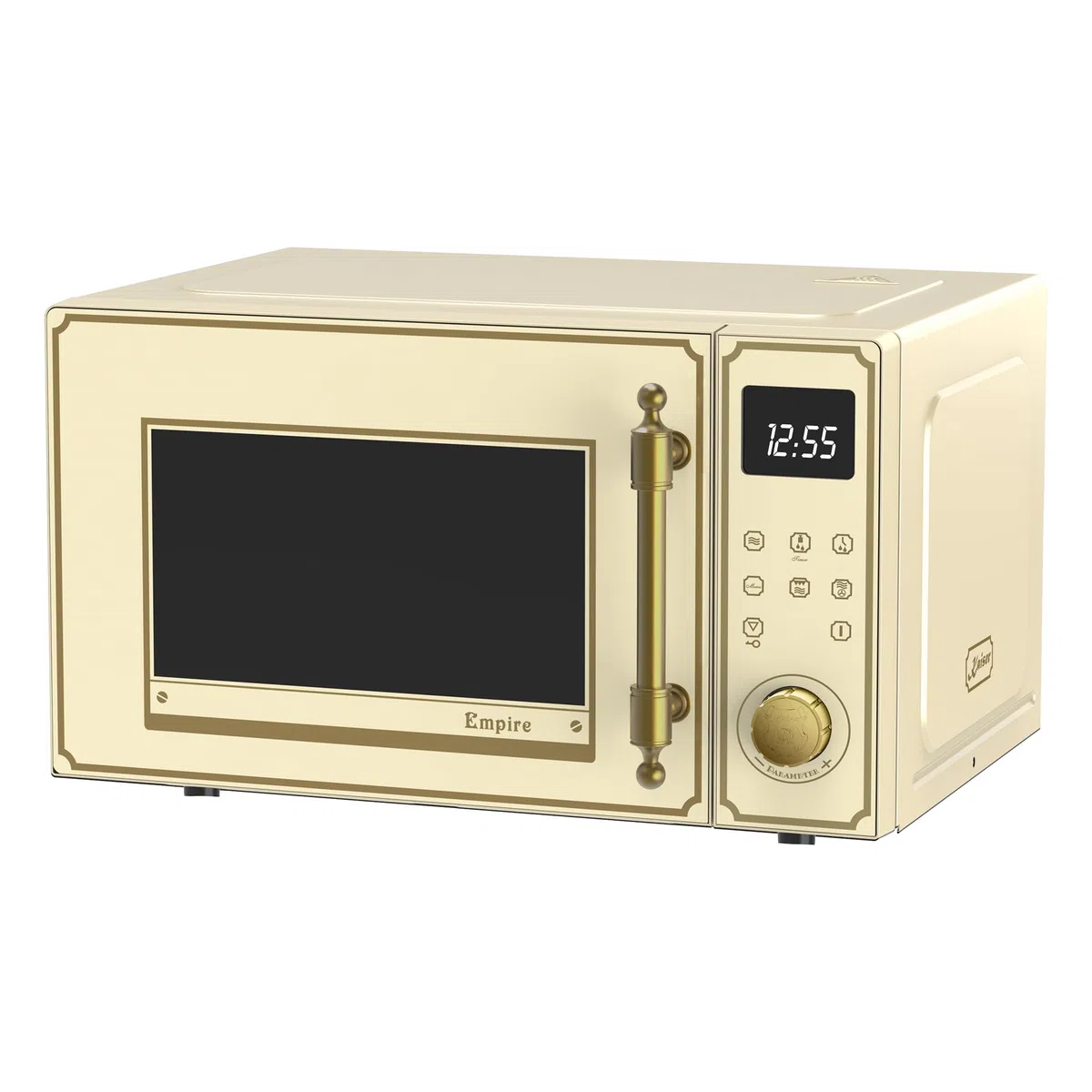 Kaiser Empire très exclusive micro-ondes/capacité 25 l/avec grill et Air Chaud/1000 W/barbecue/ 2300 W Air chaud/Full touchcontrol Contrôle/Poignée de porte en métal bronze/21 fonctions/