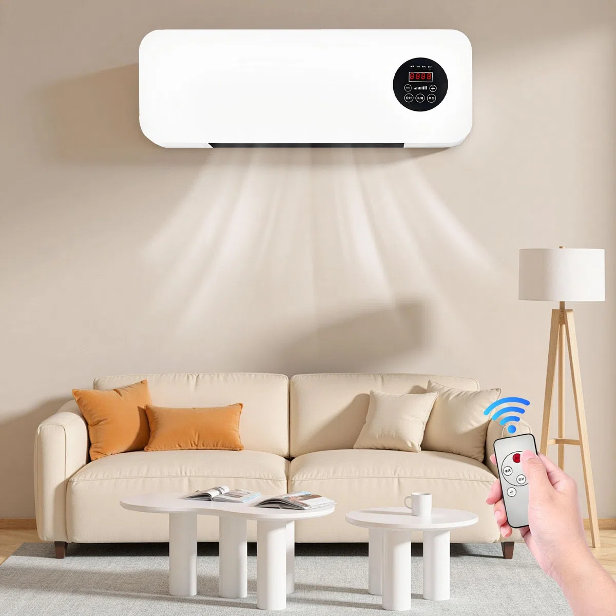 Climatiseur Portable 2000 W,Température Constante Intelligente,Climatiseur Sans Unité Extérieure,Chaud/Froid Réglable avec Télécommande Et Minuterie De 8 Heures,pour chambre à coucher, salon