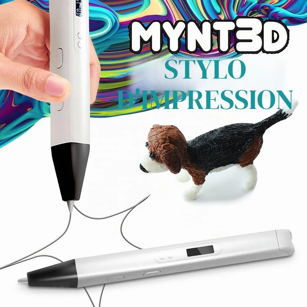 MYNT3D Stylo 3D d'impression Professionnelle avec écran OLED