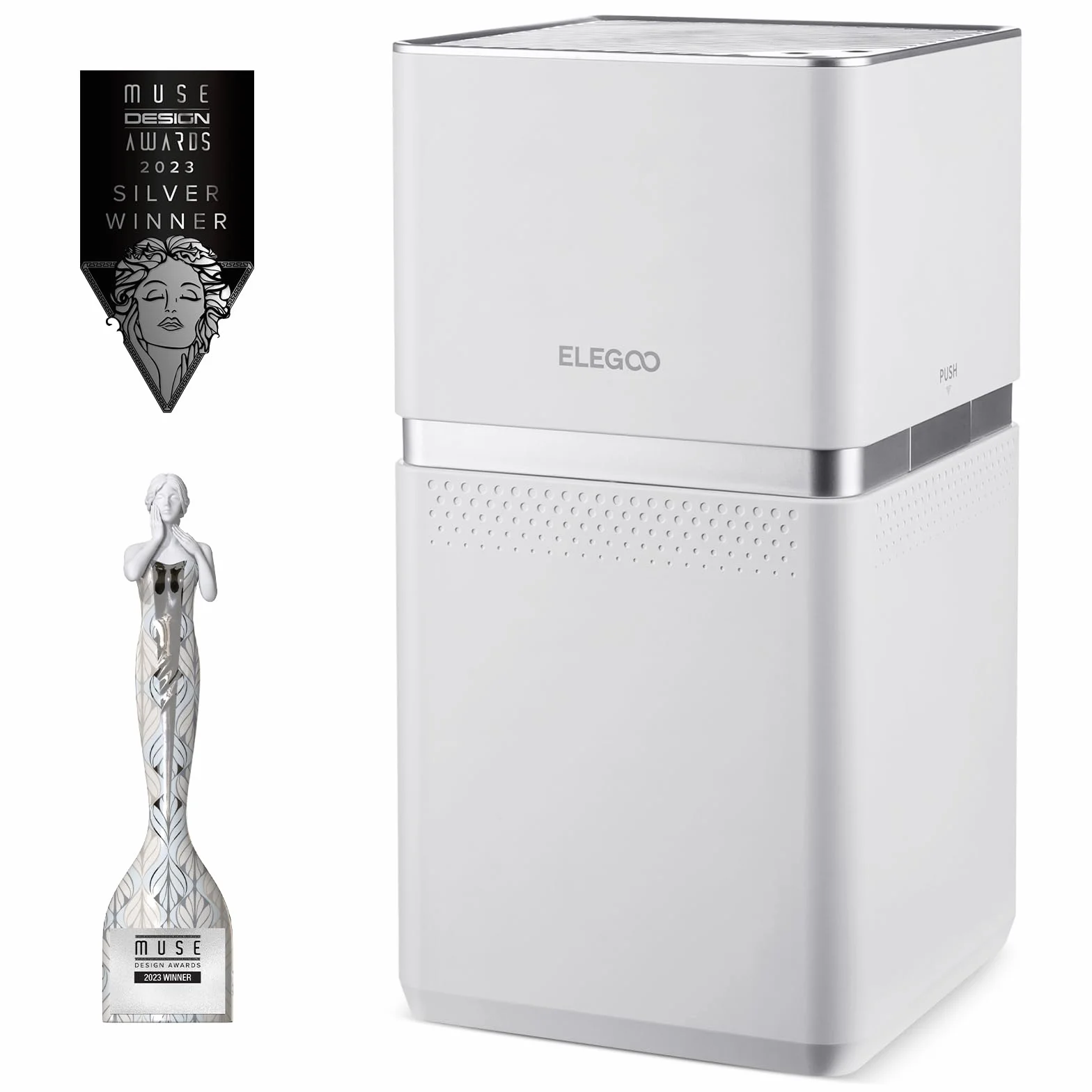 ELEGOO Mars Mate Purificateur d'air avec filtre à charbon actif adapté aux imprimantes 3D LCD Saturn 3 Ultra Mars 4 Ultra Taille de 210 mm x 247 mm x 410 mm
