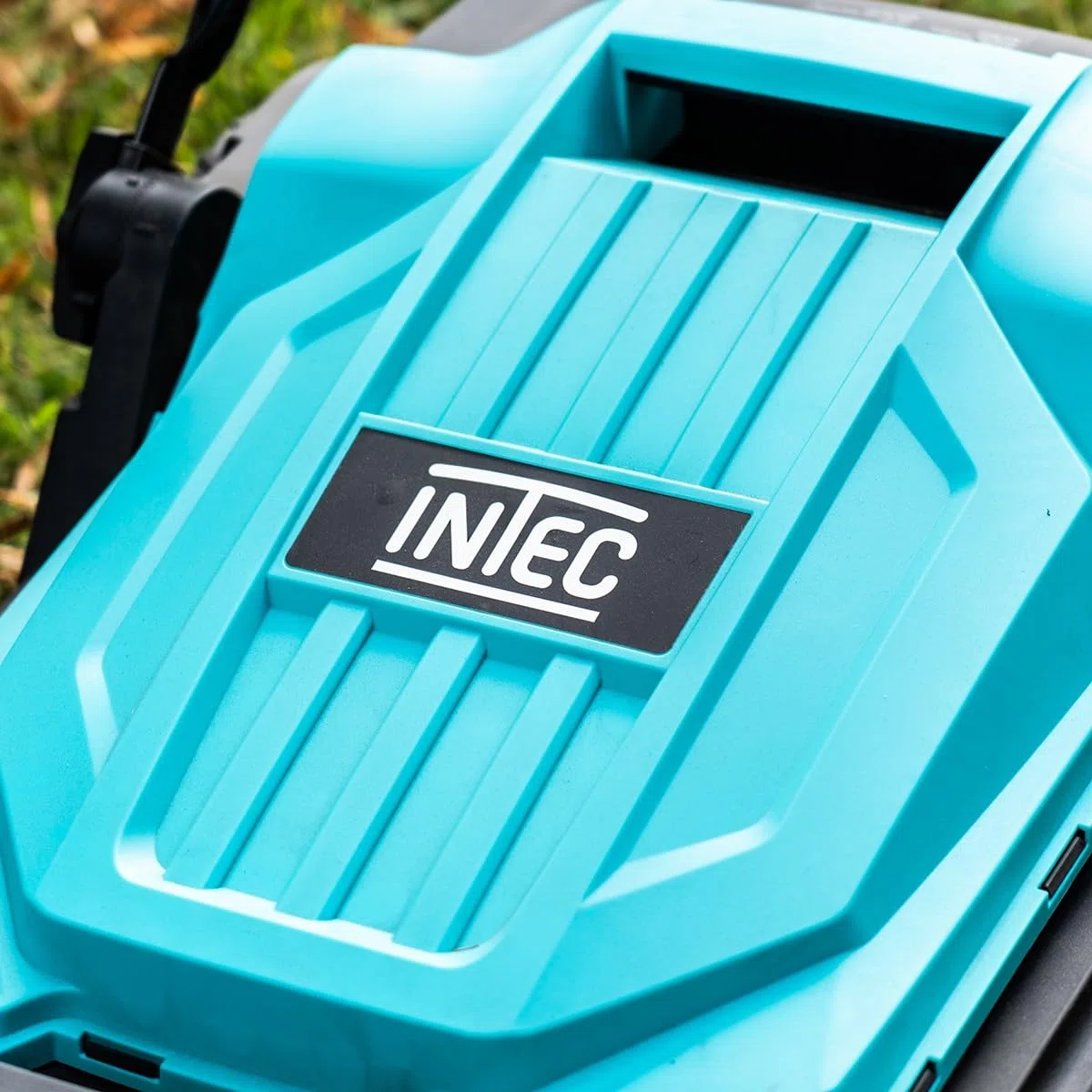 INTEC -Balayeuse mécanique 2 brosses Ø27cm Balayeuse Manuelle Feuilles Poussières Largeur de Travail 65 cm Bac 20L