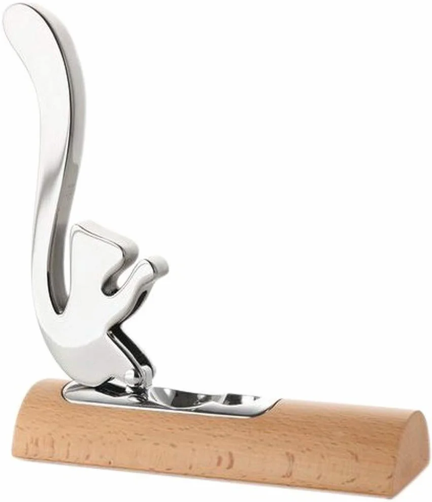 Alessi AB13 Scoiattolo - Casse-Noix Design, en Acier Inoxydable 18/10 et Bois