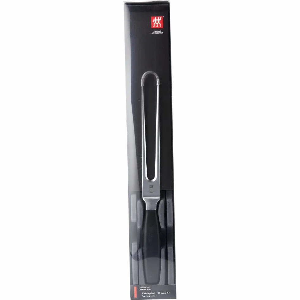 ZWILLING Fourchette à Viande, 18 cm, Acier Inoxydable Spécial, Manche Plastique, Noir