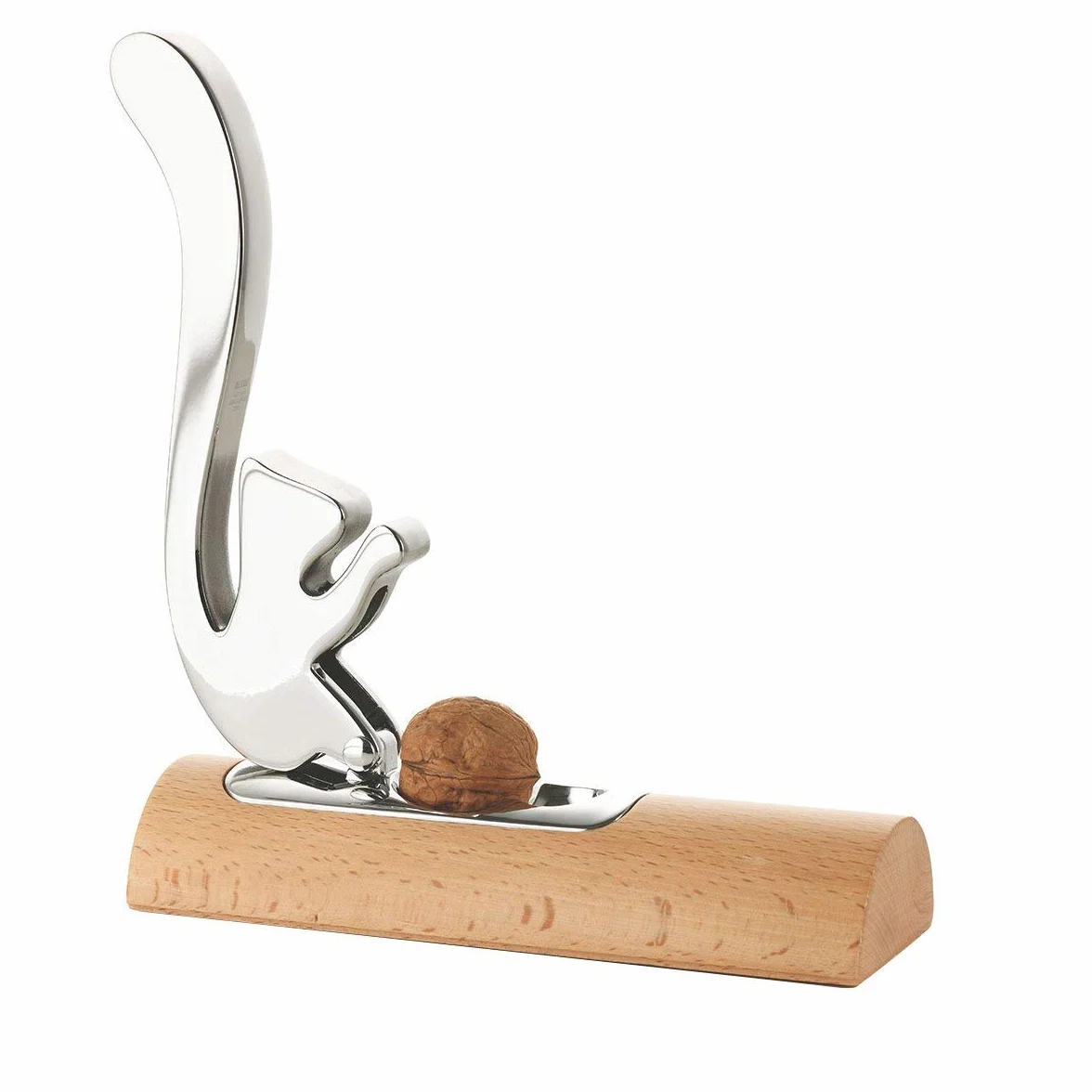 Alessi AB13 Scoiattolo - Casse-Noix Design, en Acier Inoxydable 18/10 et Bois