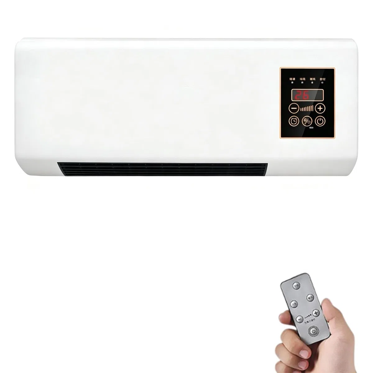 Mini Climatiseur, Unité de Climatisation Murale, Refroidissement Intelligent, Climatisation Ultra Silencieuse Et Portable avec Télécommande Et Minuterie pour la Maison, Le Bureau White-shell