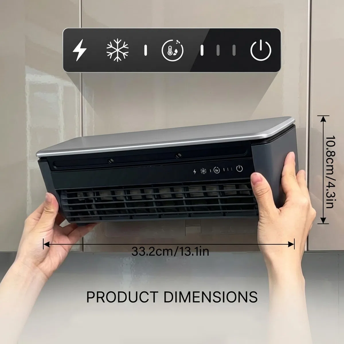 Climatiseur mural avec refroidissement rapide et batterie de 6000 mAh – Mini climatiseur, refroidisseur USB portable avec télécommande pour cuisine, dortoir, bureau