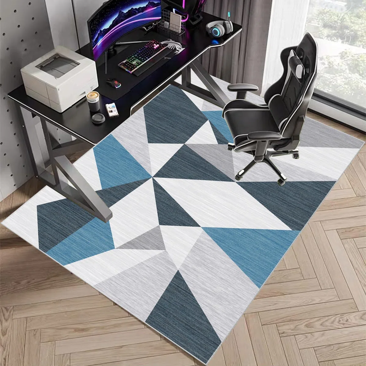 Tapis pour Protection de sols durs, Tapis Chaise de Bureau, Tapis Chaise Gaming Antidérapant, Protège Les Sols, Tapis pour Fauteuil Planchers, Parquets, pour Gaming et Le Travail 120 x 140 cm