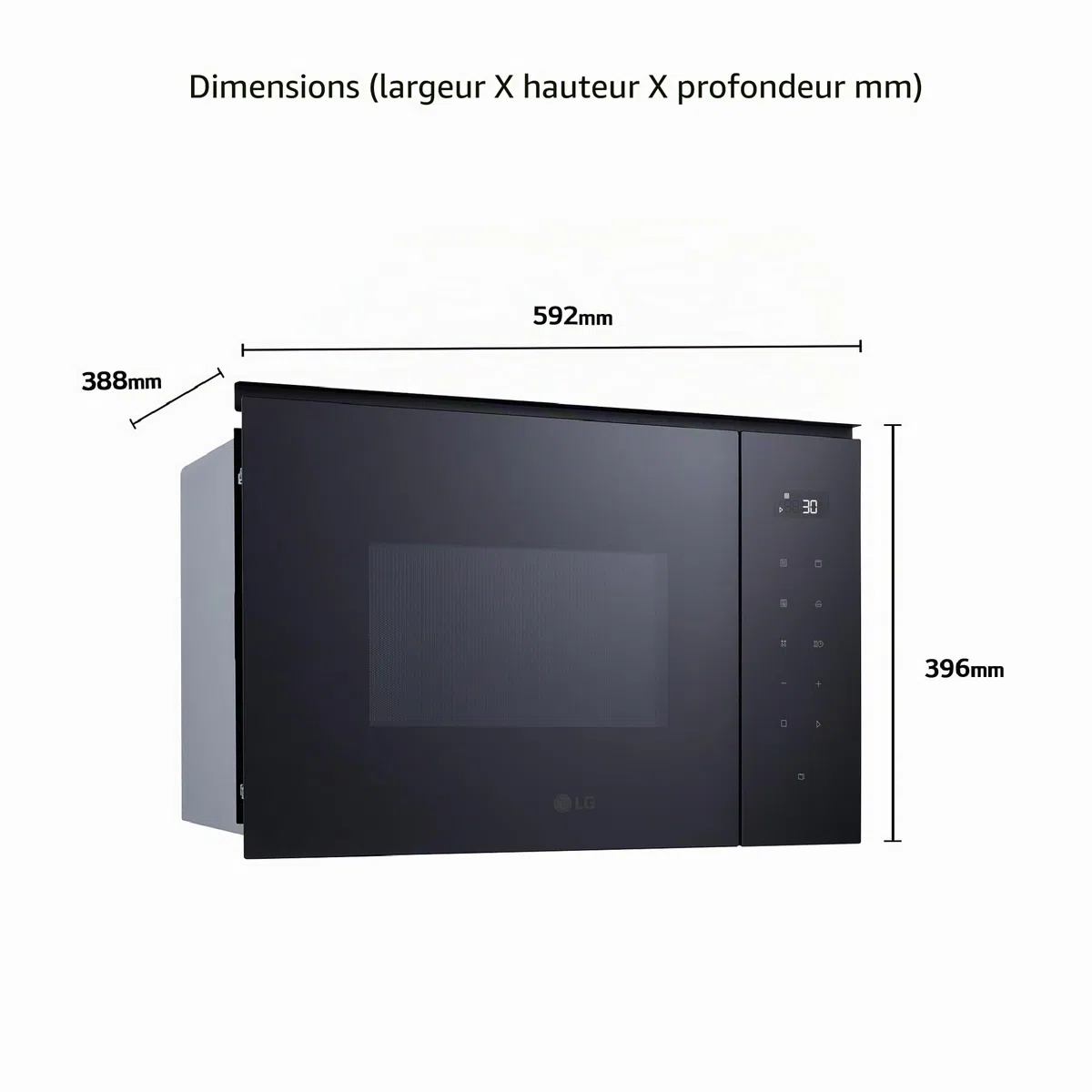 Micro-ondes Encastré LG MGBZ2593F 25L avec Grill 900W