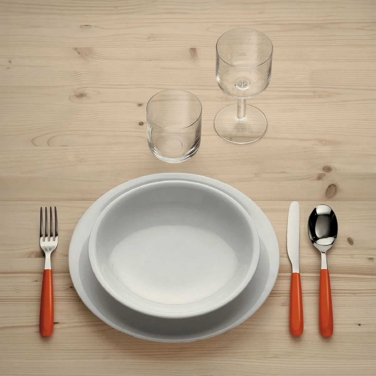 Alessi Agv29/2 All-time Assiette Creuse en Bone China, Set de 4 Pièces
