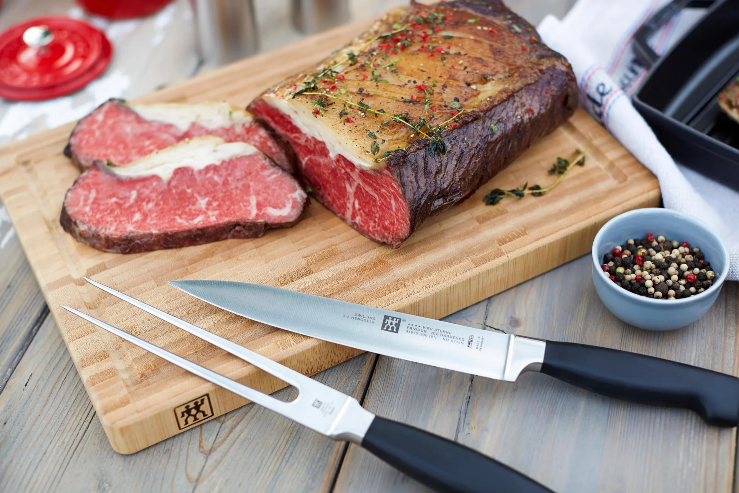 ZWILLING Fourchette à Viande, 18 cm, Acier Inoxydable Spécial, Manche Plastique, Noir