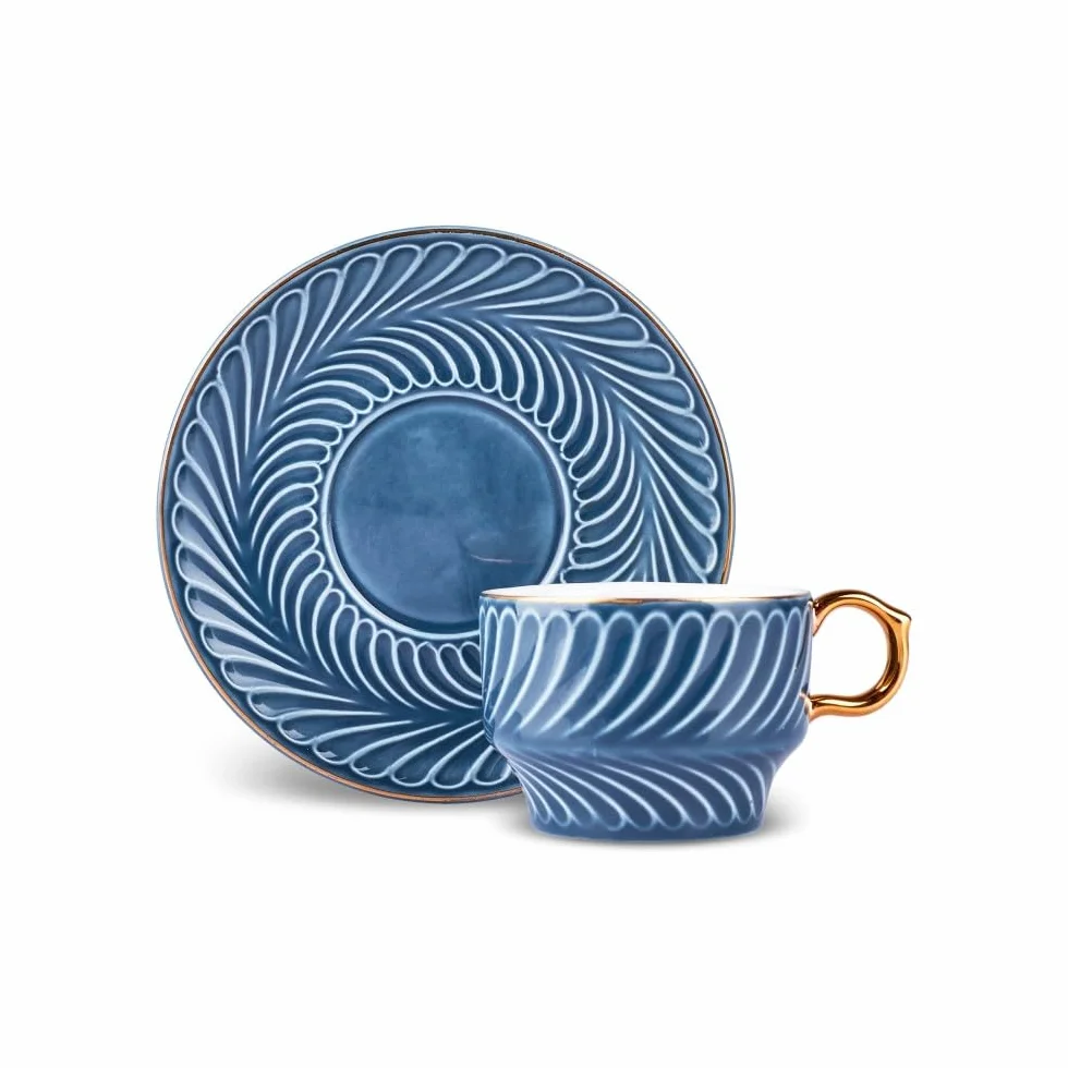 KARACA Olympian Lot de 6 tasses à café Bleu 90 ml