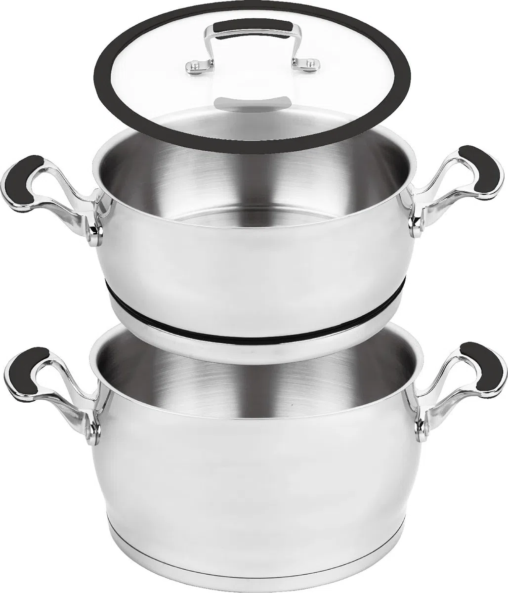 Couscoussier/Cuit-Vapeur 24cm 6 litres Inox - TeCuisine