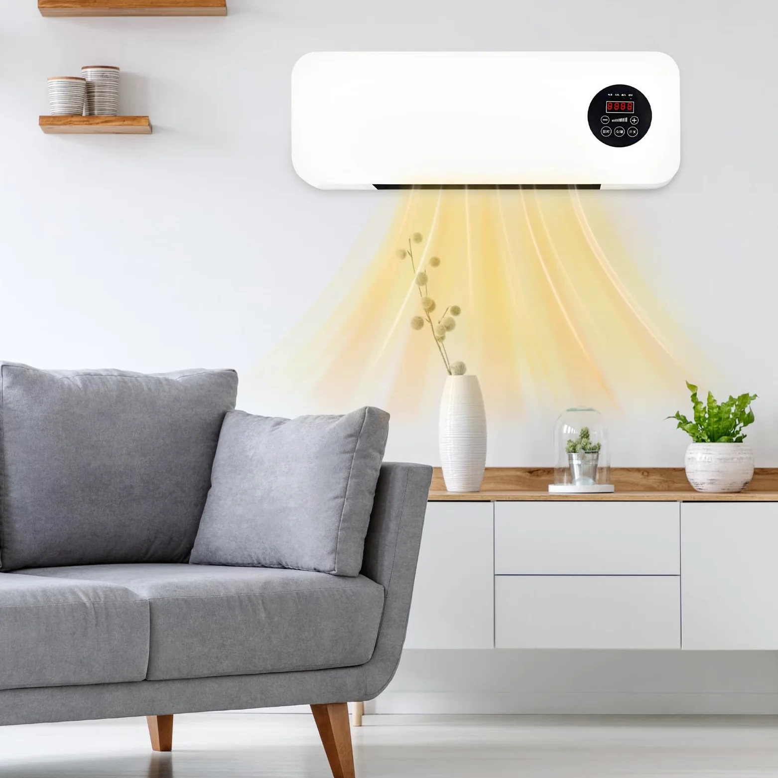 Climatiseur Portable 2000 W,Température Constante Intelligente,Climatiseur Sans Unité Extérieure,Chaud/Froid Réglable avec Télécommande Et Minuterie De 8 Heures,pour chambre à coucher, salon