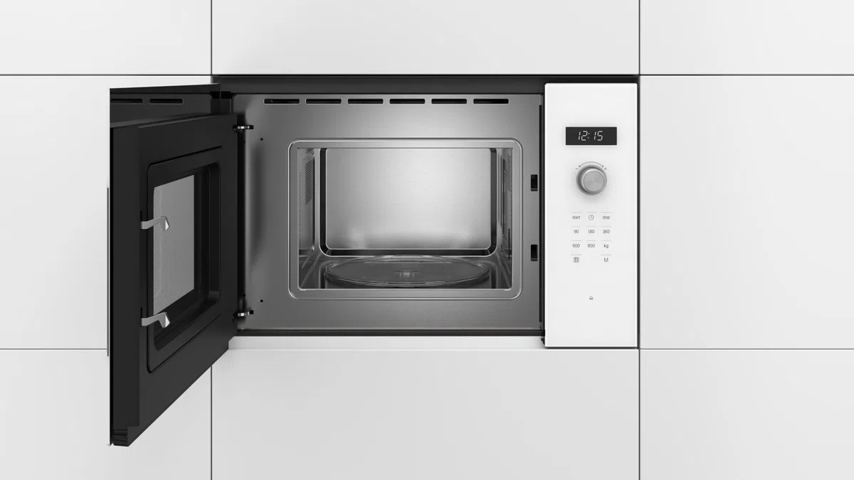 Bosch Serie 6 BFL524MW0 Intégré - Micro-ondes (Intégré, Micro-ondes grill, 20 L, 800 W, Rotatif, Tactil, Blanc)
