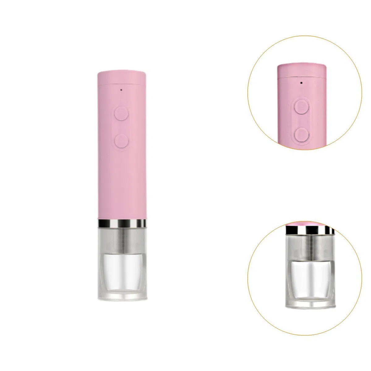 Casse-noix Électrique Ouvre-noix Automatique Décortiqueur Multifonction pour Noix Noisettes Pignons Mécanisme Puissant Matériau PP USB, Rose